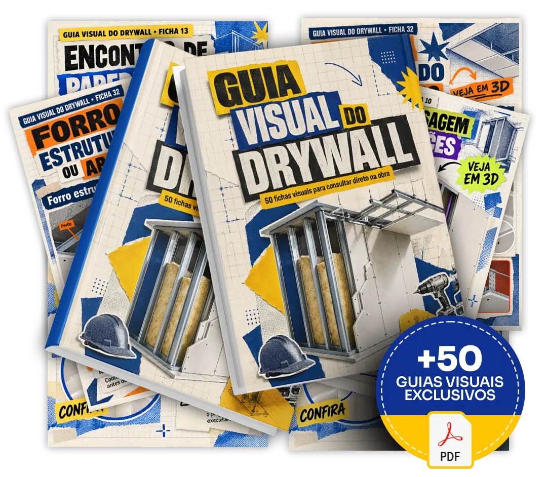 Mockup do Guia Visual do Drywall